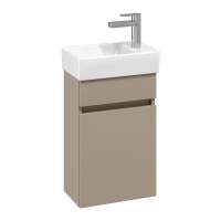 Villeroy & Boch Arto 360 Cloakroom Vanity Unit With RH Basin - Sand Grey Matt