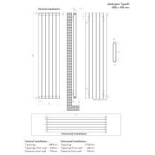 Eastbrook Addington 1800 x 440 Gloss White Type10 Radiator