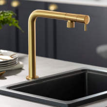 Abode Agilis Single Lever Brushed Nickel Kitchen Mixer Tap