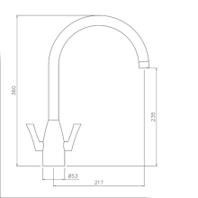 Abode Agilis Single Lever Black & Brass Kitchen Mixer Tap