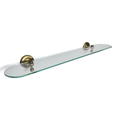 Origins Living Albany Aged Brass and Glass Shelf 