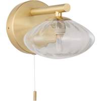 Burlington LED Bathroom Ornate Wall Light with Chrome Base & Silver Chiffon Shade - ELBL25