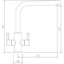 Abode Focal Monobloc Stainless Steel Kitchen Mixer Tap