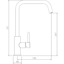 Abode Agilis Single Lever Black & Brass Kitchen Mixer Tap