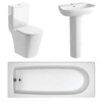 Ankam Bathroom Suite, Basin 600mm, Toilet & Bath 1700mm