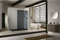 Aquaglass+ 1200mm Tinted Walk-in Shower Enclosure, Frontline Bathrooms