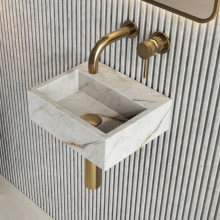 Scudo Sanctuary Arabescato White Marble Cloakroom Basin