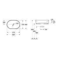 Villeroy & Boch Architectura Round Counter Top Basin 450mm