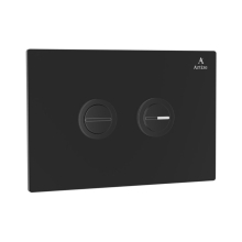 Artize Cilica Pneumatic Black Glass Matt Black Dual Flush Button