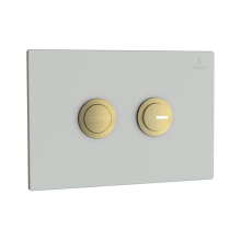 Artize Cilica Pneumatic White Glass Antique Bronze Dual Flush Button