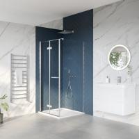 Roman Innov8 1000mm Bi-Fold Door Corner Shower Enclosure in Matt Black