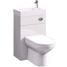 Athena Vault 2 in 1 WC & Gloss White Slimline Reduced Depth Vanity Unit