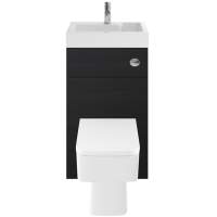 Nuie Athena Vault 2 in 1 WC & Hacienda Black Vanity Unit  500mm