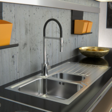 Abode Atlas Brushed Nickel Kitchen Tap