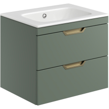 Scudo Aubrey 600mm Reed Green Wall Hung Vanity Unit