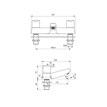 Ideal Standard Calista Single Lever Bath Filler Tap
