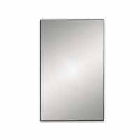 Docklands Rectangular Mirror - 1200 x 700  - Matt Black - Bathroom Origins