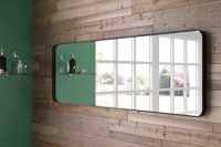 Docklands 500 x 800mm Matt Black Rectangular Mirror - Origins Living