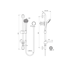 Lancia Chrome Round Outlet Hose and Head