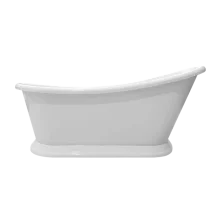 Bayswater Free Standing Gloss White Slipper Boat Bath
