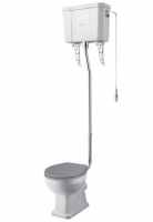 Bayswater Fitzroy Traditional High Level Toilet Chrome Flush Pipe Kit  - Pull Flush 