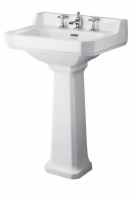 Bayswater Fitzroy 560mm 1 Tap Holes Basin & Comfort Height Pedestal