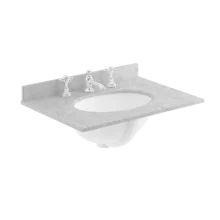 Bayswater 600mm Grey Marble 3 Tap Hole Under Counter Basin and Worktop