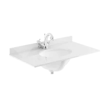 Bayswater 800mm White Marble 1 Tap Hole Under Counter Basin and Worktop