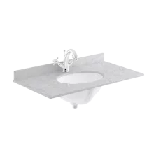 Bayswater 800mm Grey Marble 1 Tap Hole Under Counter Basin and Worktop