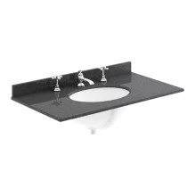 Bayswater 800mm Black Marble 3 Tap Hole Under Counter Basin and Worktop