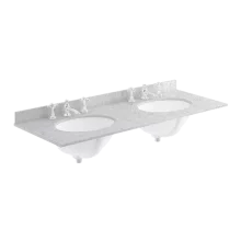 Bayswater 1200mm Grey Marble 3 Tap Hole Under Counter Twin Basin and Worktop