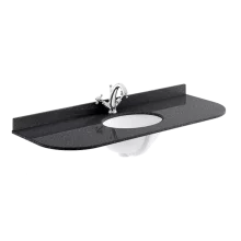 Bayswater 1200mm Black Marble 1 Tap Hole Under Counter Basin and Radius Worktop