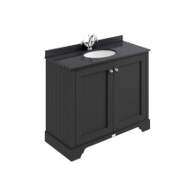 Bayswater Traditional 1000mm 2 Door Matt Black Basin Cabinet