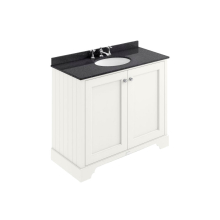 Bayswater Traditional 1000mm 2 Door Pointing White Basin Cabinet