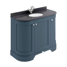 Bayswater Traditional 1000mm 3 Door Stiffkey Blue Curved Basin Cabinet