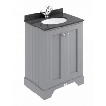 Bayswater Traditional 600mm Plummett Grey 2-Door Basin Cabinet