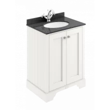 Bayswater Traditional 600mm Pointing White 2-Door Basin Cabinet 