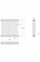 Bayswater Nelson 1500 x 381mm Triple Column Traditional Radiator - White