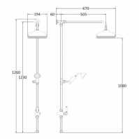 Burlington Severn Concealed Thermostatic Shower with Fixed Head - VF1S