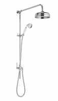 Bayswater Grand Rigid Riser Shower Kit - White & Chrome