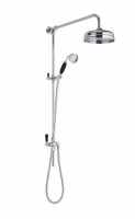 Bayswater Traditional Grand Rigid Riser Shower Kit - Black & Chrome