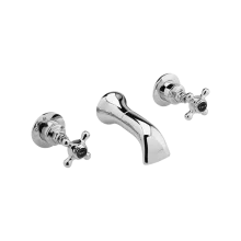 Bayswater Black And Chrome Wall Mounted Basin Mixer Tap
