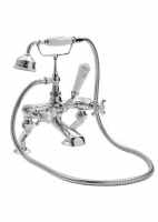 Bayswater Dome Bath Shower Mixer - White/Chrome