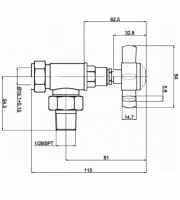 Bute Thermostatic Radiator Valve TRV - Chrome/White - Angled - 18920