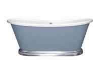 Boat 1700 x 750 Double-Skinned Freestanding Bath with Solid Cast Aluminium Plinth - White or Bespoke Colour By BC Designs