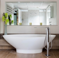 Kurv Cian Solid Surface Freestanding Bath, 1890 x 900 By BC Designs 