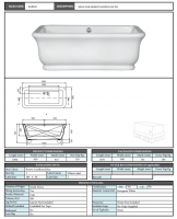 Casini Cian Solid Surface Freestanding Bath, 1680 x 750 By BC Designs 