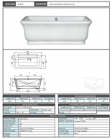 Bampton Cian Solid Surface Freestanding Bath, 1555 x 740 By BC Designs 