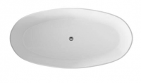 Sorpressa Polished Cian Solid Surface Freestanding Bath, 1510 x 760 By BC Designs 