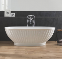 Bampton Cian Solid Surface Freestanding Bath, 1555 x 740 By BC Designs 